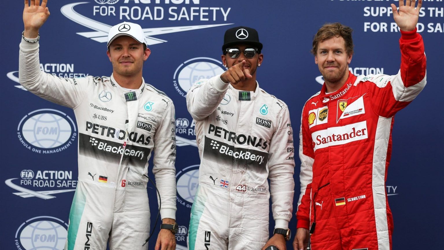 Dueño de los Delfines de Miami quiere comprar la Fórmula Uno - Rosberg-Hamilton-Vettel-Monaco