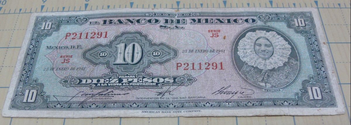 Mujeres en monedas y billetes mexicanos - 10-pesos-mexicanos-antiguo