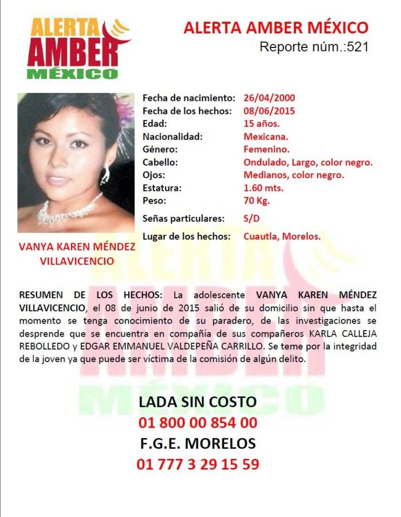 Menores reportados como perdidos escaparon para no hacer exámenes - Alerta-Amber-Morelos-3-794x1024