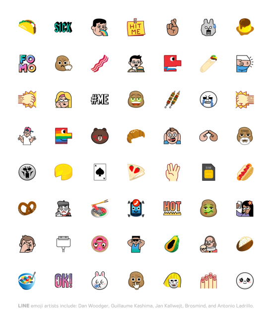 Finalmente llega el taco emoji - EMOJI_LINE_EMOJI_CONTACT_SHEETv1.2-548x640