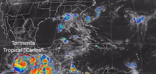 Cierran la navegación en Acapulco por ‘Carlos’ - Tormenta-Carlos-12-jun-Conagua