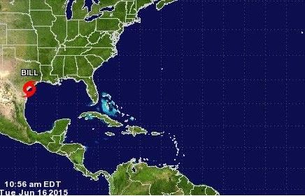 Tormenta tropical Bill ya tocó tierra - bill-tormenta