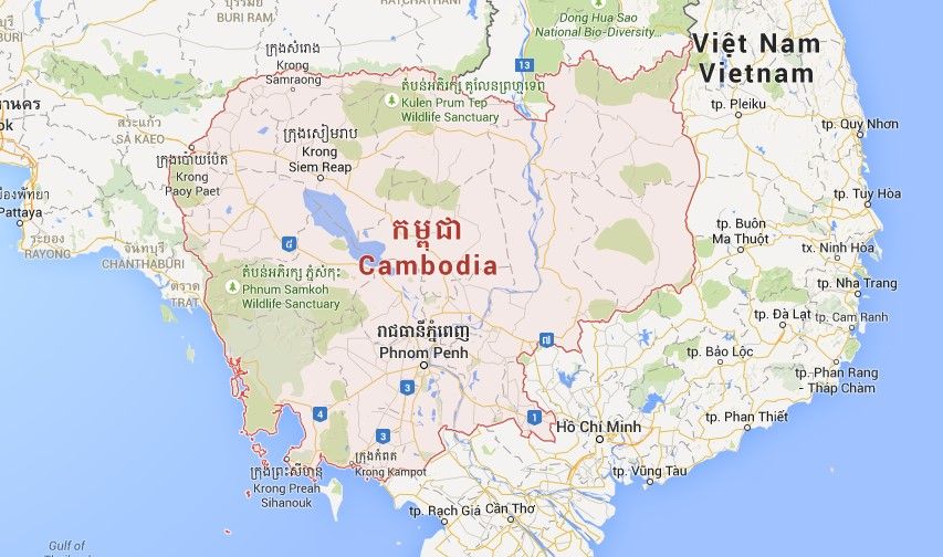 Arrestan a un mexicano por abuso sexual en Camboya - camboya-mapa