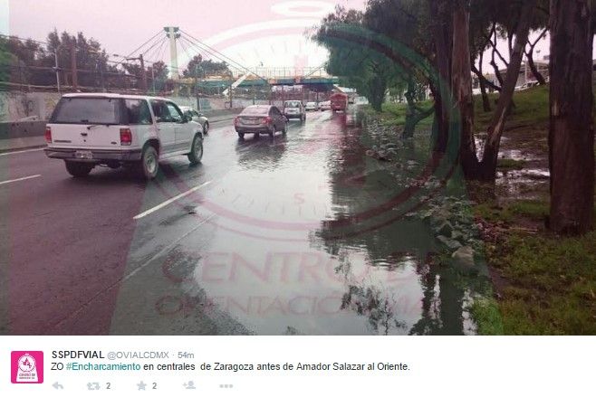 Inundaciones al oriente de la Ciudad de México - lluvias-CDMX-18junio-OVialCDMX