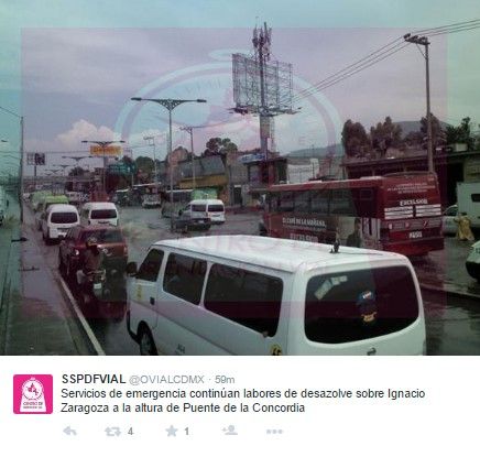 Inundaciones al oriente de la Ciudad de México - lluvias-CDMX-18junio-OVialCDMX2