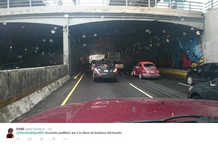 Inundaciones al oriente de la Ciudad de México - lluvias-CDMX-18junio-Twitter