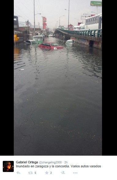 Inundaciones al oriente de la Ciudad de México - lluvias-CDMX-18junio-Twitter2