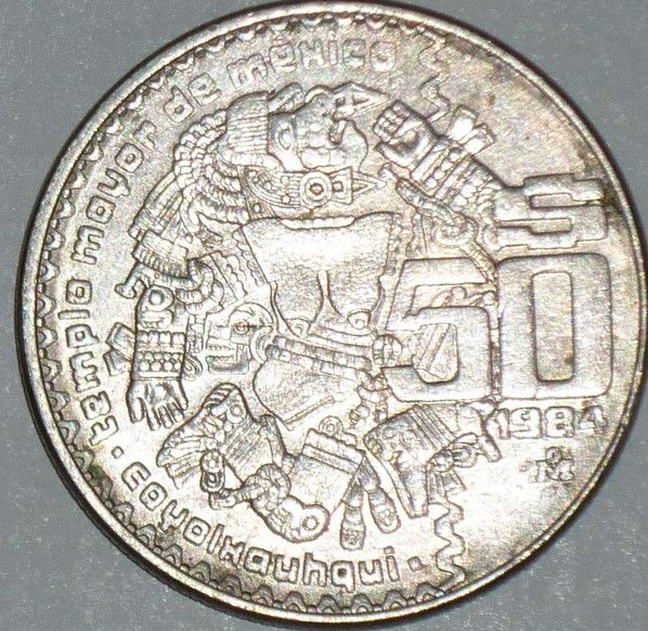 Mujeres en monedas y billetes mexicanos - moneda-diosa-aztreca