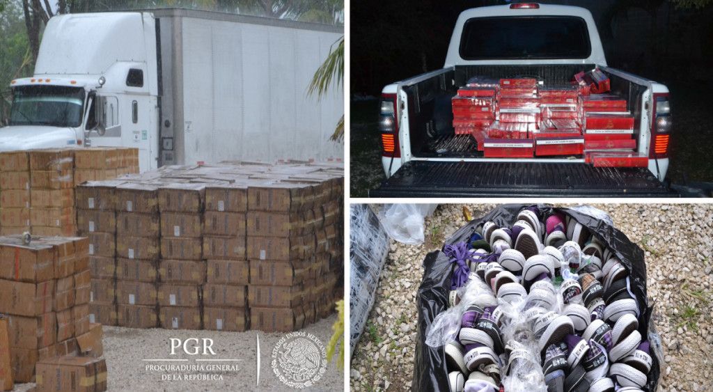 PGR asegura mercancía de contrabando en Q.Roo - pgr-aseguran-piratería-1024x563
