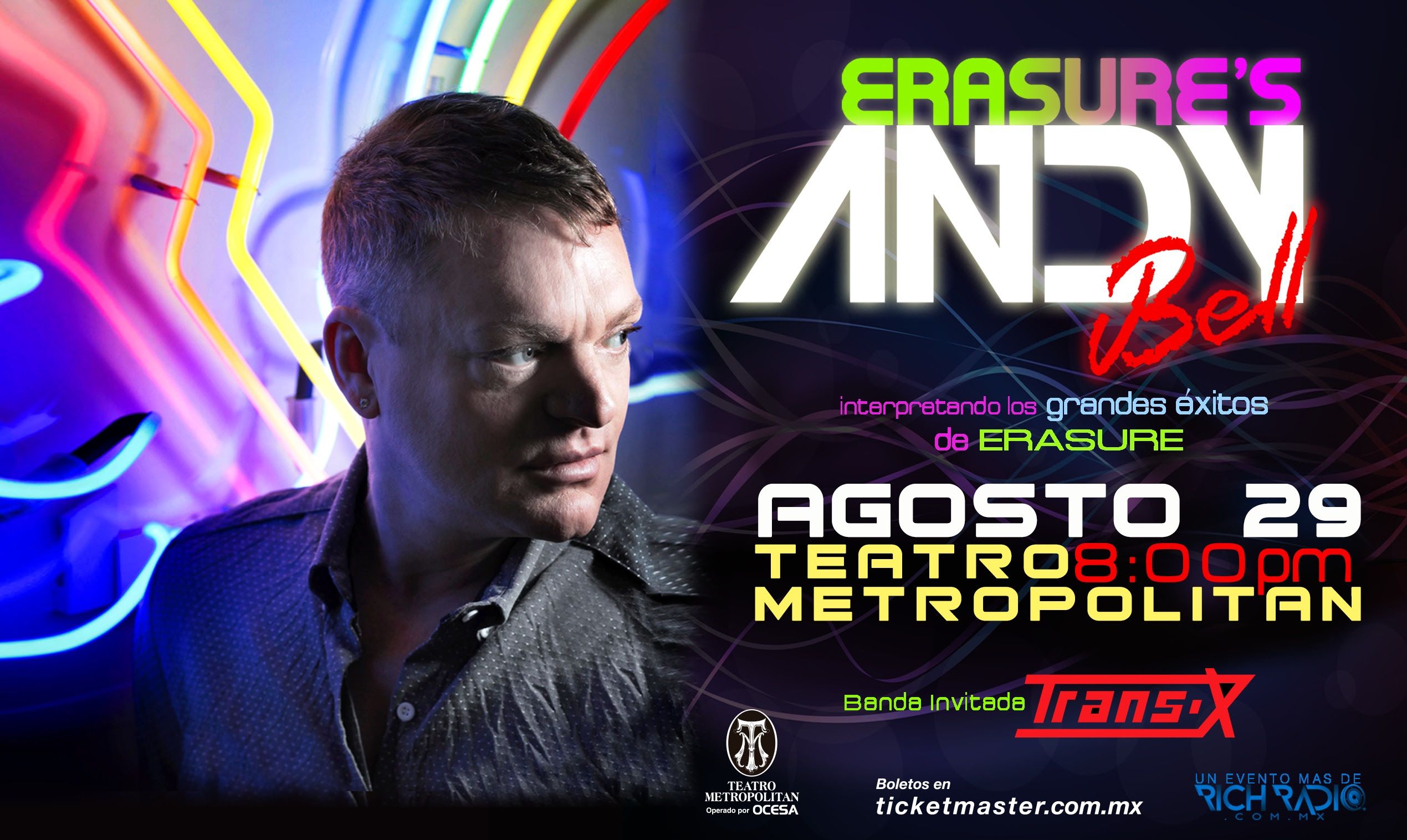 Andy Bell de Erasure, se presentará en México - unopiioonamed