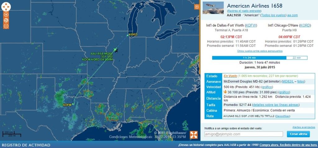 Las funciones ocultas del iOS 9 - Flight-Aware-vuelo-Dallas-Chicago-1024x477