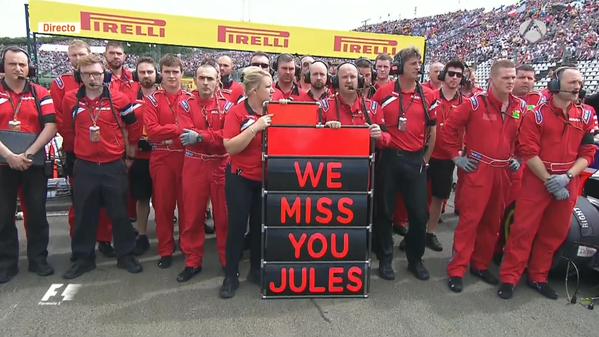 Pilotos rinden tributo a Jules Bianchi - Homenaje-Bianchi-5