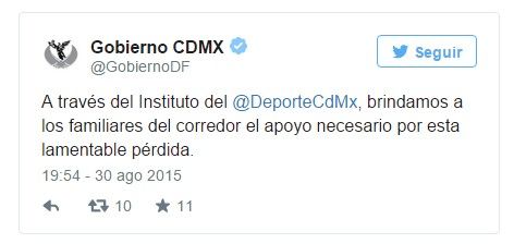 Corredor muere en el Maratón de la Ciudad de México - tuit23