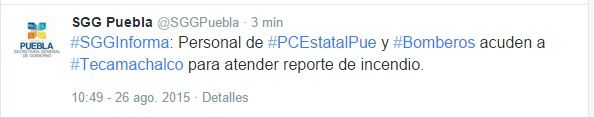Explosión e incendio en San Juan Tecamachalco - tuit7
