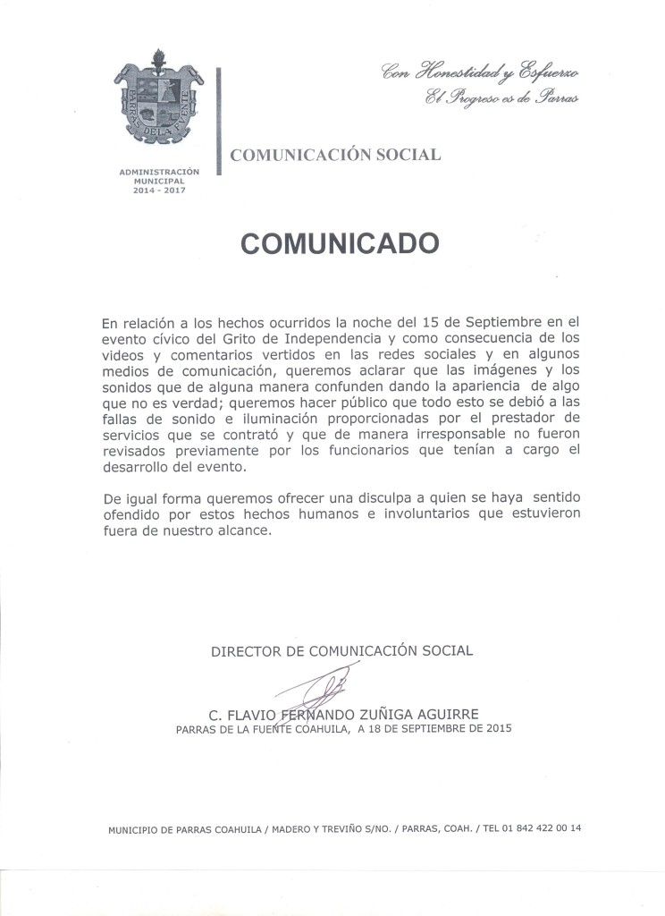 Alcalde no estaba ebrio, fue el sonido: Parras - 001-744x1024