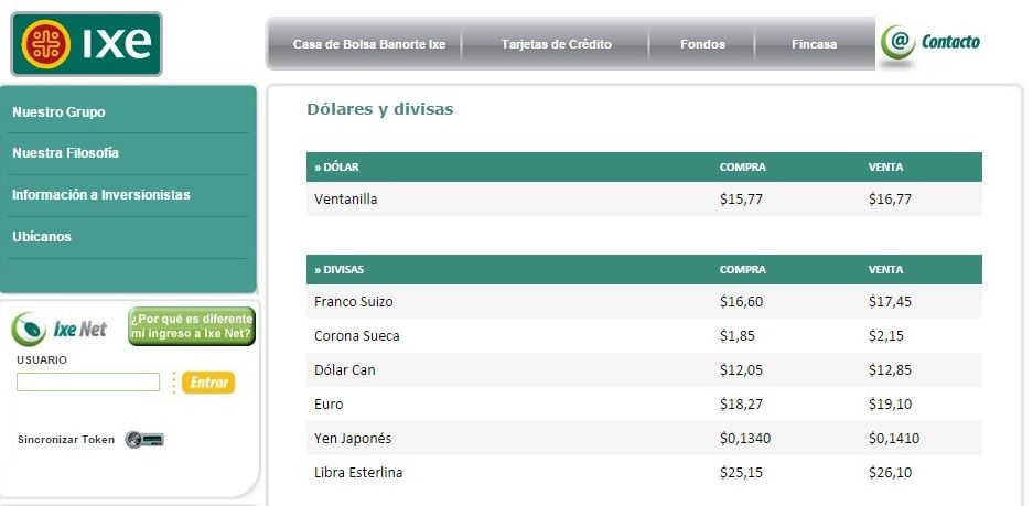 Dólar baja de 17 pesos a la venta - IXE