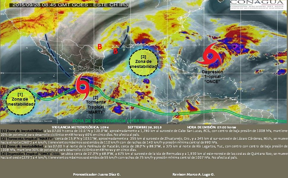 Habrá lluvias en casi todo el país - imagen_vigilancia_meteorologica1
