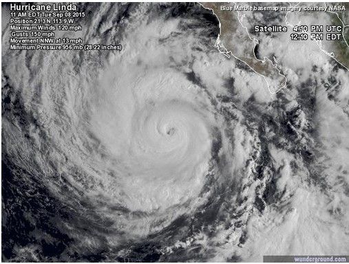 Huracán Linda alcanza categoría 3 - linda2