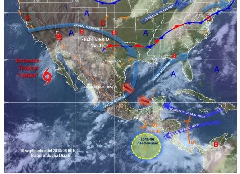 Frente frío 1 ocasionará lluvias en gran parte del país - mp